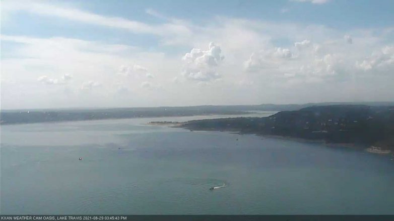 Lake Travis webcam, August 29, 2021 3:45 PM CT