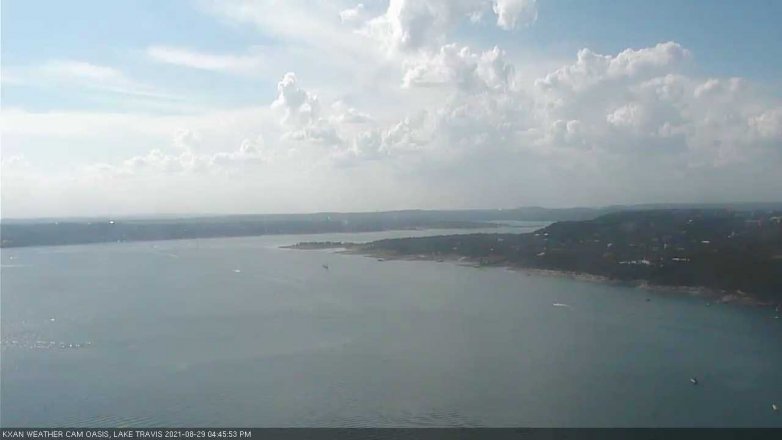 Lake Travis webcam, August 29, 2021 4:45 PM CT