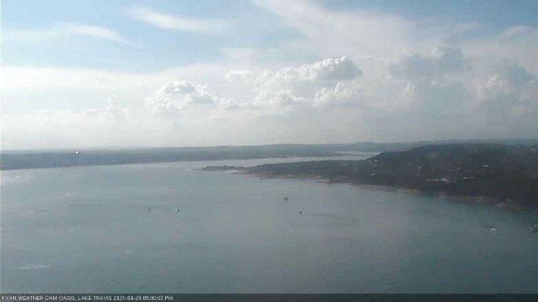 Lake Travis webcam, August 29, 2021 5:00 PM CT