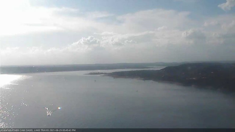 Lake Travis webcam, August 29, 2021 5:45 PM CT
