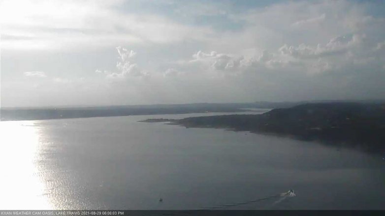 Lake Travis webcam, August 29, 2021 6:00 PM CT