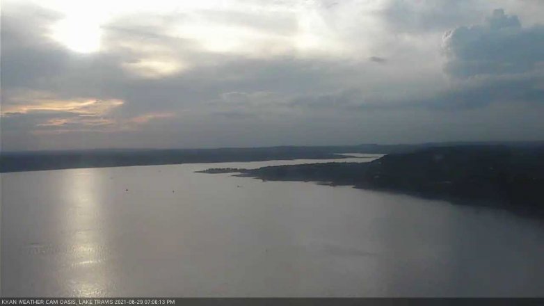 Lake Travis webcam, August 29, 2021 7:00 PM CT
