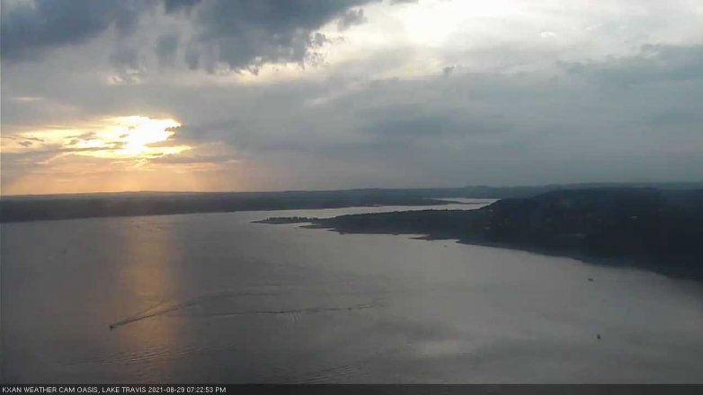 Lake Travis webcam, August 29, 2021 7:25 PM CT