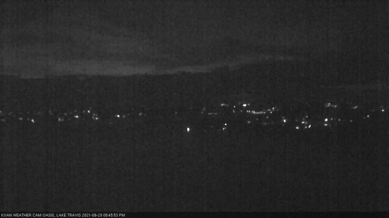 Lake Travis webcam, August 29, 2021 8:45 PM CT