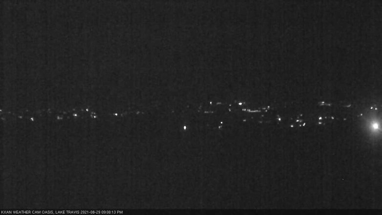 Lake Travis webcam, August 29, 2021 9:00 PM CT