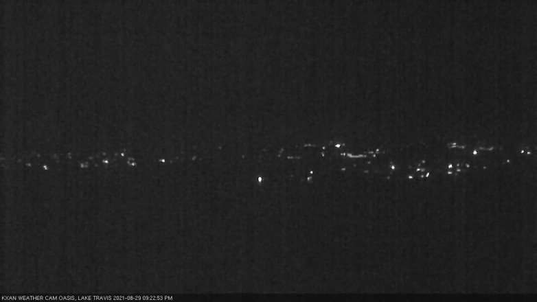 Lake Travis webcam, August 29, 2021 9:25 PM CT