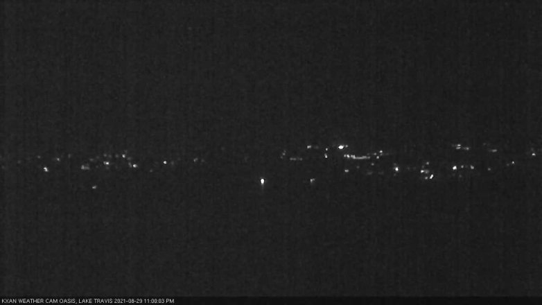 Lake Travis webcam, August 29, 2021 11:00 PM CT