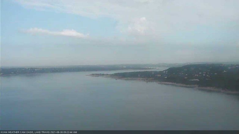 Lake Travis webcam, August 30, 2021 9:25 AM CT