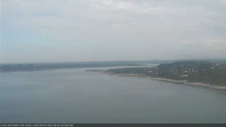 Lake Travis webcam, August 30, 2021 10:25 AM CT