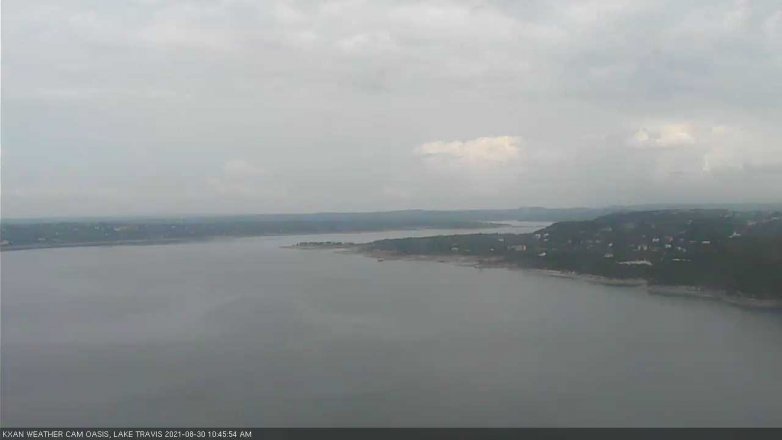 Lake Travis webcam, August 30, 2021 10:45 AM CT