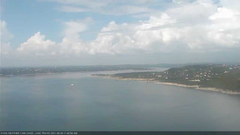 Lake Travis webcam, August 30, 2021 11:45 AM CT