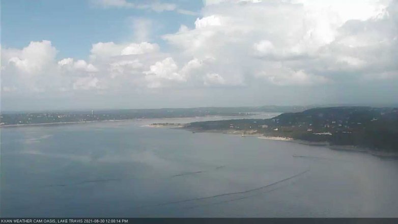 Lake Travis webcam, August 30, 2021 12:00 PM CT