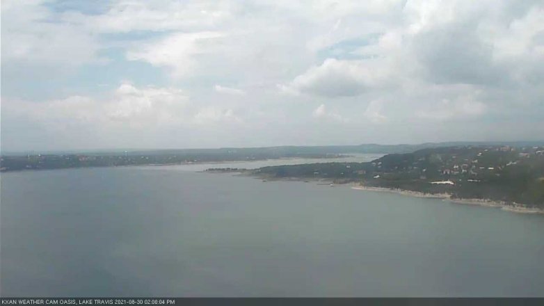 Lake Travis webcam, August 30, 2021 2:00 PM CT