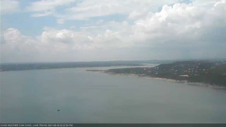 Lake Travis webcam, August 30, 2021 2:25 PM CT