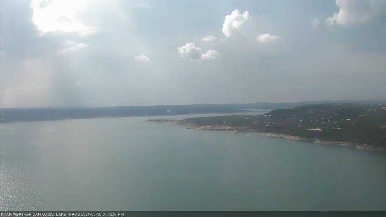 Lake Travis webcam, August 30, 2021 4:45 PM CT