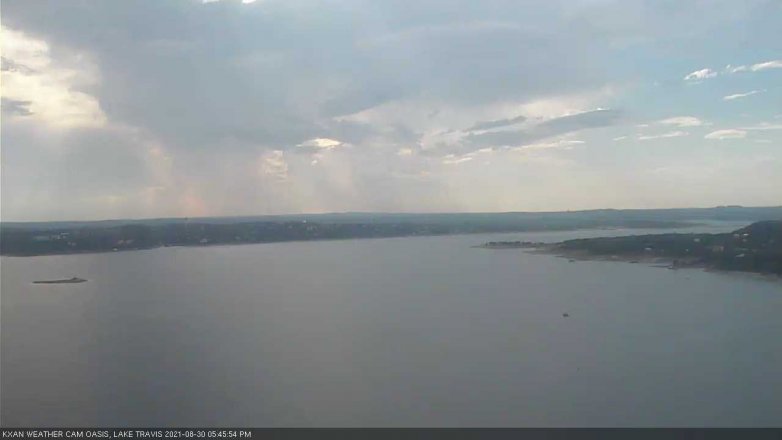 Lake Travis webcam, August 30, 2021 5:45 PM CT
