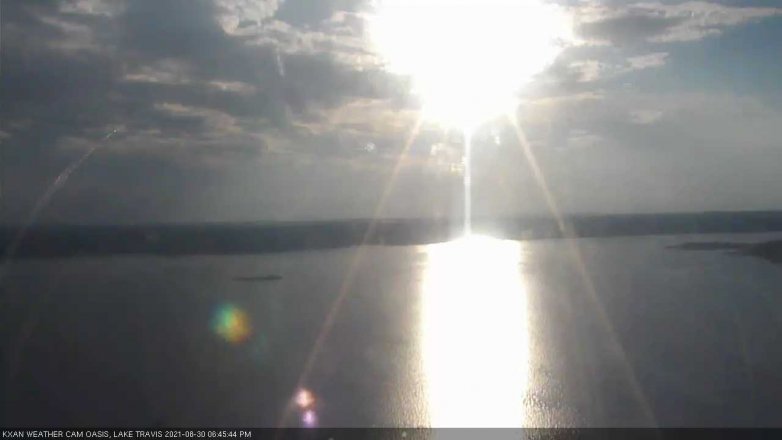 Lake Travis webcam, August 30, 2021 6:45 PM CT