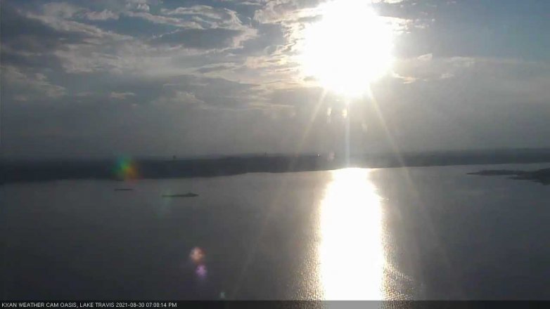 Lake Travis webcam, August 30, 2021 7:00 PM CT