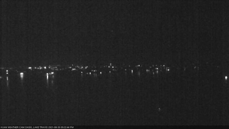 Lake Travis webcam, August 30, 2021 9:25 PM CT