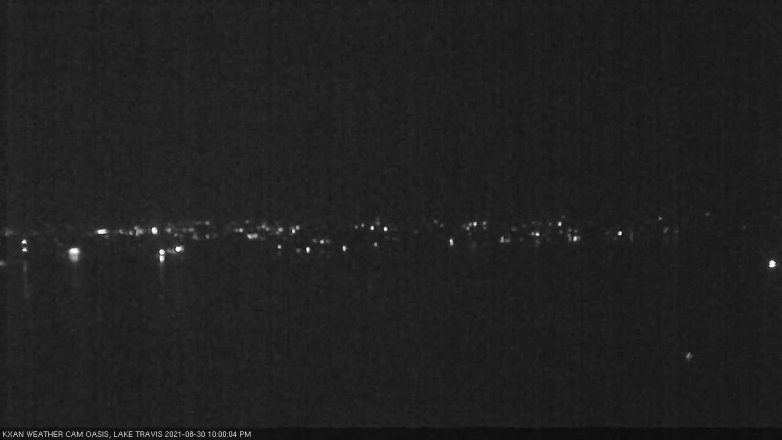 Lake Travis webcam, August 30, 2021 10:00 PM CT