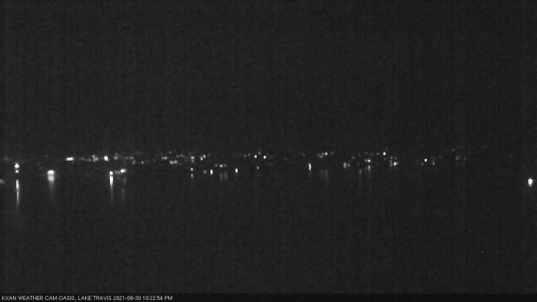 Lake Travis webcam, August 30, 2021 10:25 PM CT