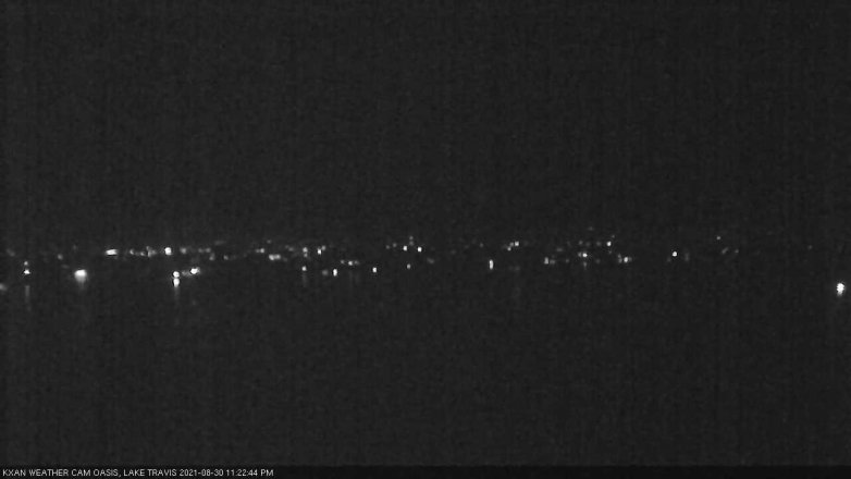 Lake Travis webcam, August 30, 2021 11:25 PM CT