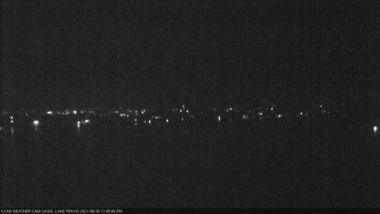 Lake Travis webcam, August 30, 2021 11:45 PM CT