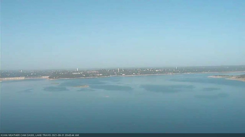 Lake Travis webcam, August 31, 2021 9:45 AM CT