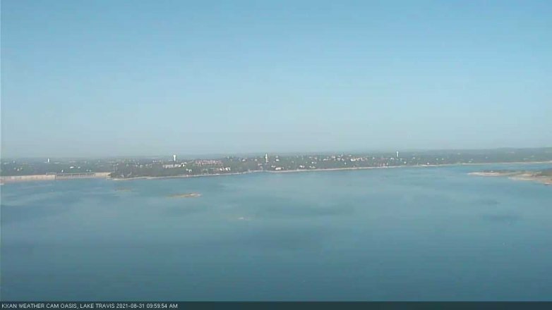 Lake Travis webcam, August 31, 2021 10:00 AM CT