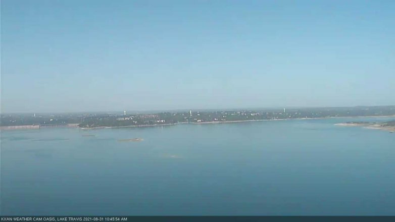 Lake Travis webcam, August 31, 2021 10:45 AM CT