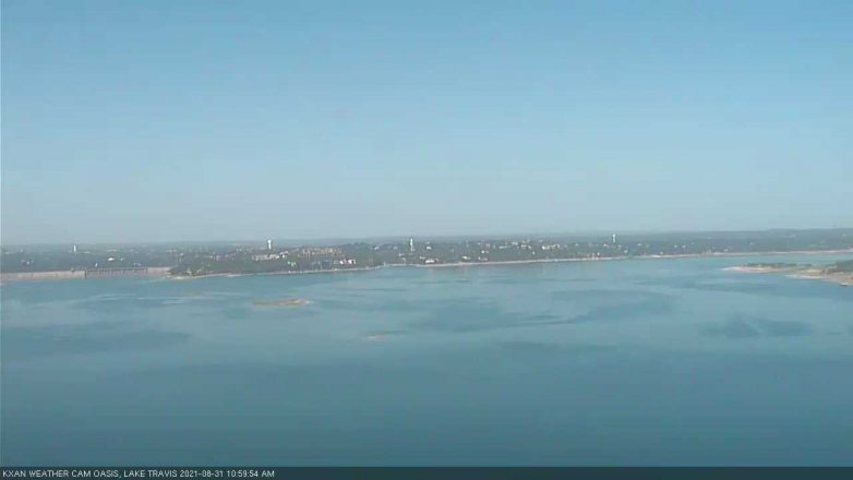 Lake Travis webcam, August 31, 2021 11:00 AM CT