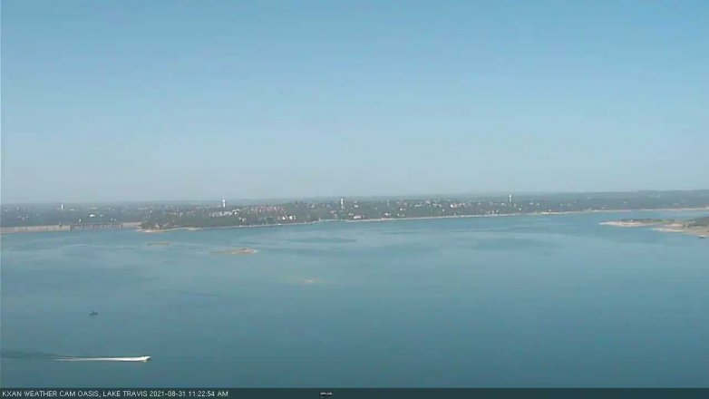 Lake Travis webcam, August 31, 2021 11:25 AM CT