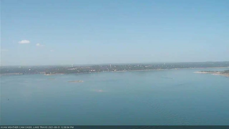 Lake Travis webcam, August 31, 2021 12:00 PM CT