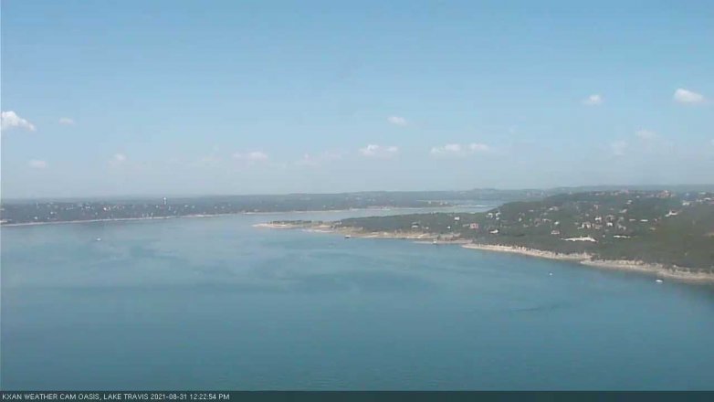 Lake Travis webcam, August 31, 2021 12:25 PM CT
