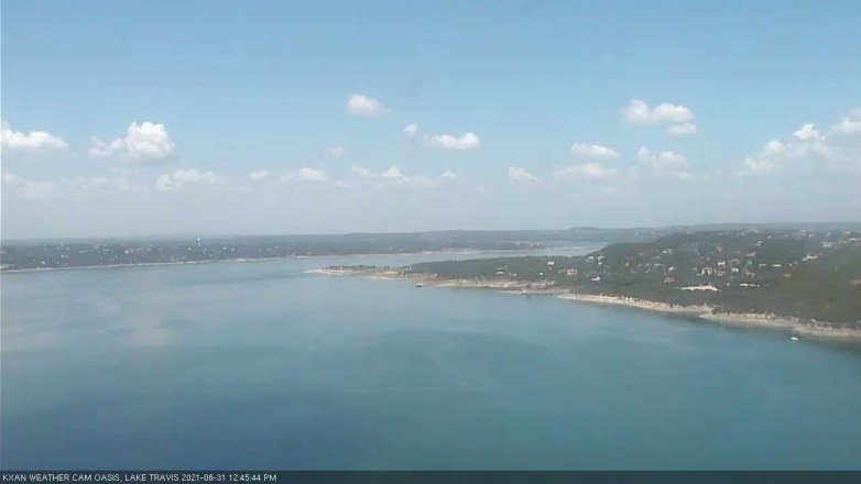 Lake Travis webcam, August 31, 2021 12:45 PM CT
