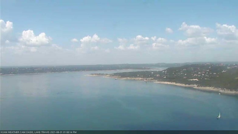 Lake Travis webcam, August 31, 2021 1:00 PM CT