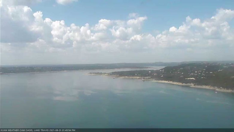 Lake Travis webcam, August 31, 2021 1:45 PM CT