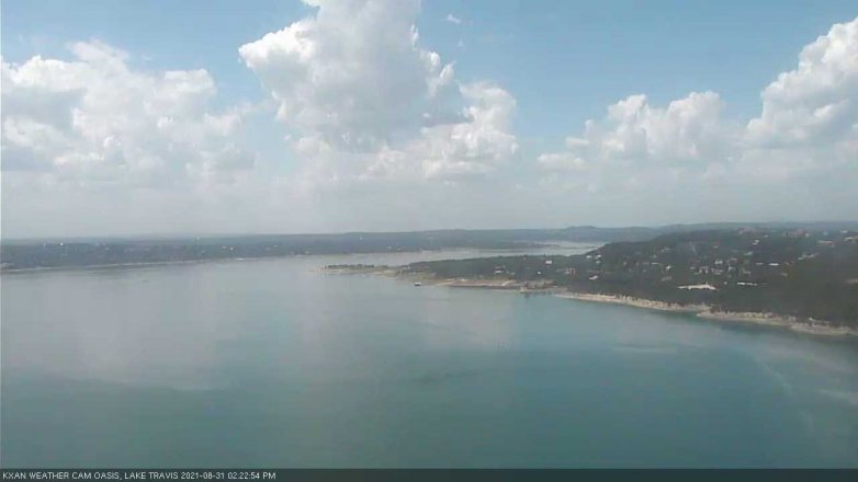Lake Travis webcam, August 31, 2021 2:25 PM CT