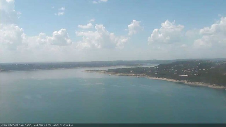 Lake Travis webcam, August 31, 2021 2:45 PM CT