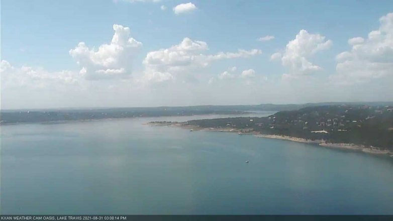 Lake Travis webcam, August 31, 2021 3:00 PM CT