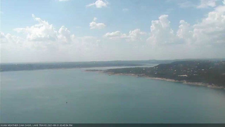 Lake Travis webcam, August 31, 2021 3:45 PM CT