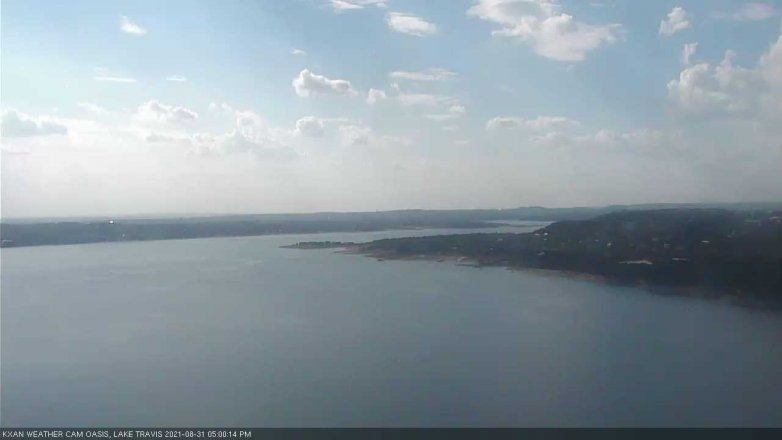 Lake Travis webcam, August 31, 2021 5:00 PM CT