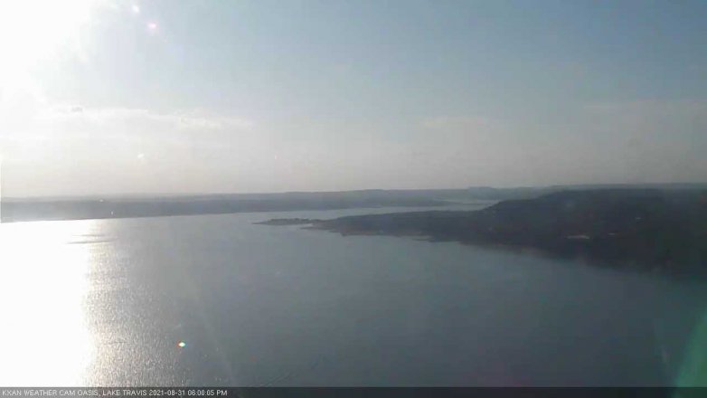 Lake Travis webcam, August 31, 2021 6:00 PM CT