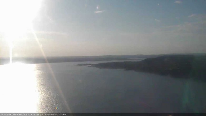 Lake Travis webcam, August 31, 2021 6:25 PM CT