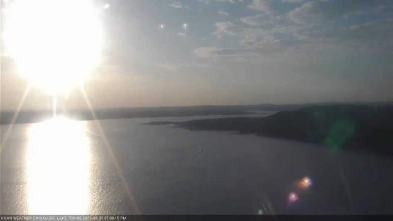 Lake Travis webcam, August 31, 2021 7:00 PM CT