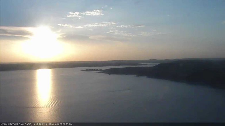 Lake Travis webcam, August 31, 2021 7:25 PM CT