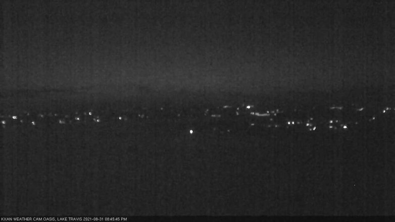 Lake Travis webcam, August 31, 2021 8:45 PM CT