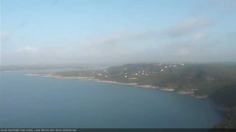 Lake Travis webcam, September 2, 2021 9:00 AM CT