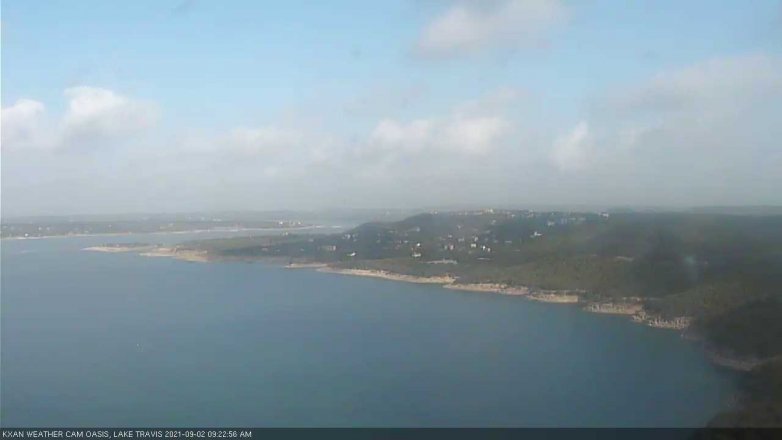 Lake Travis webcam, September 2, 2021 9:25 AM CT