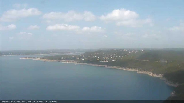 Lake Travis webcam, September 2, 2021 11:45 AM CT
